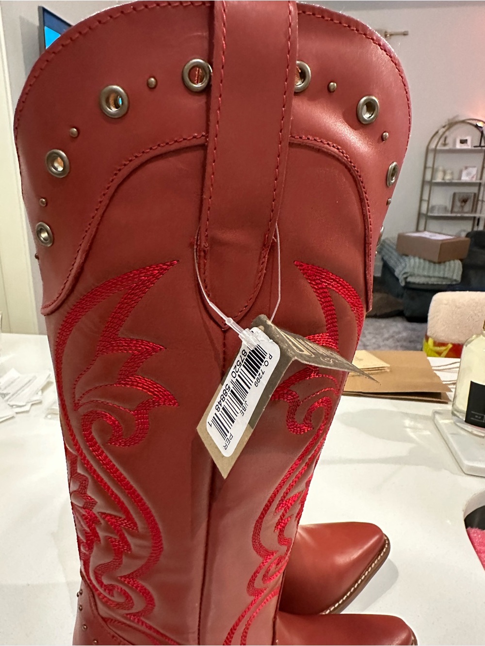 Dingo knee high Embroidered Leather Boots - Picture 3 of 6